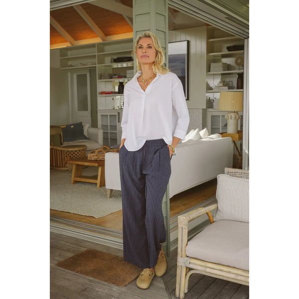 Kate Cotton 3/4 sleeve shirt | white