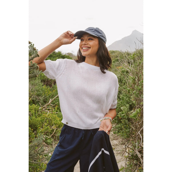 Charlotte T- Shirt Knit | White - Purr Clothing - Just Cruizin