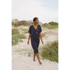 Sage cotton flowy  kaftan | Navy.