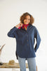 Sadie Cotton Poplin Boyfriend Shirt | Navy - Purr Clothing - Just Cruizin