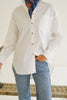 Sadie Cotton Poplin Boyfriend Shirt | White - Purr Clothing - Just Cruizin
