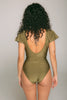 Full Swimsuit Plunge | Olive