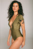 Full Swimsuit Plunge | Olive