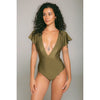 Full Swimsuit Plunge | Olive