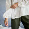 Inset Blouse  | White - Purr Clothing - GOOD Clothing