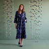 Saffron dress - Navy Ikat