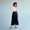 Linen culotte | dark navy