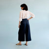 Linen culotte | dark navy