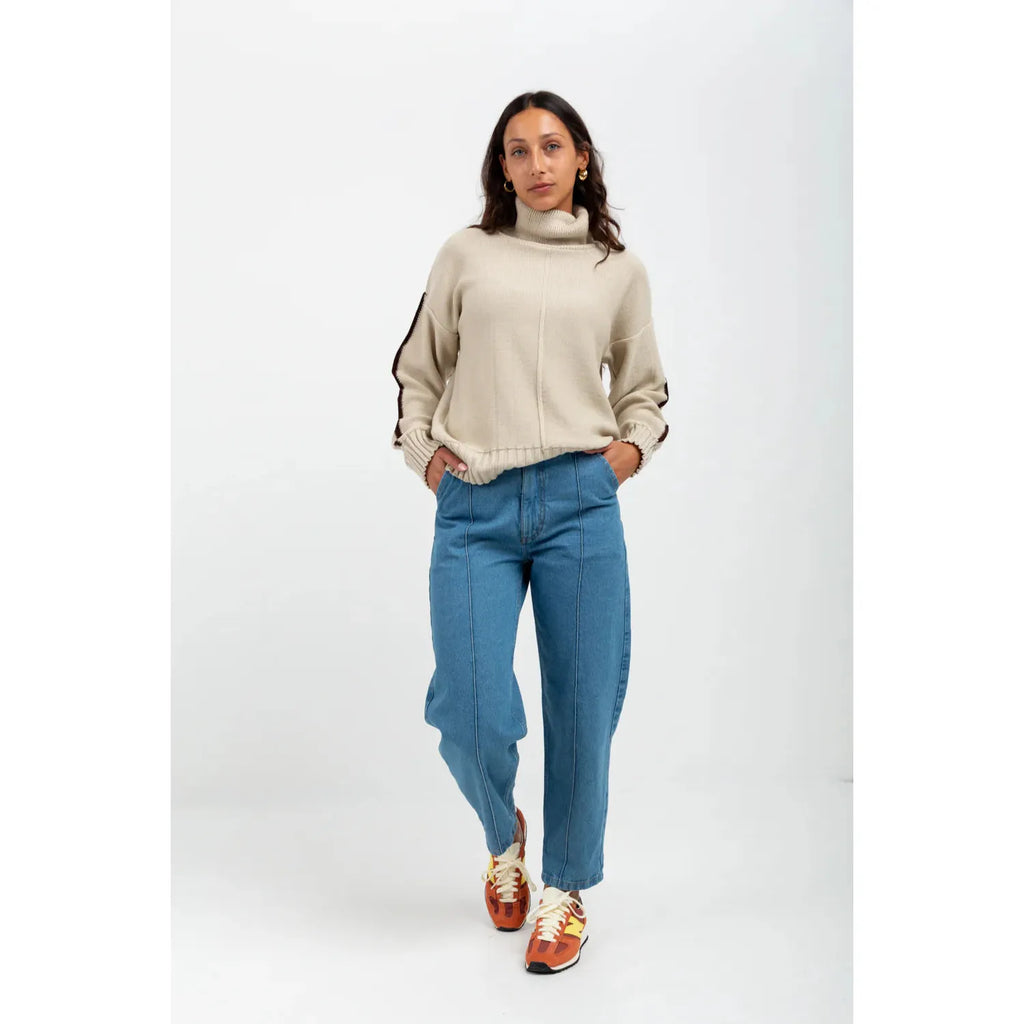 Poloneck Knit | Sand - Purr Clothing - Kinda