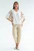 Ali Knit | Ivory Taupe Stripe