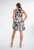 St Tropez Dress | Black Abstract