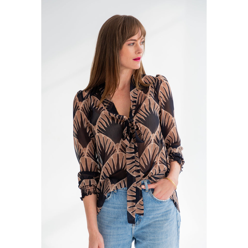 Lele blouse | fan print