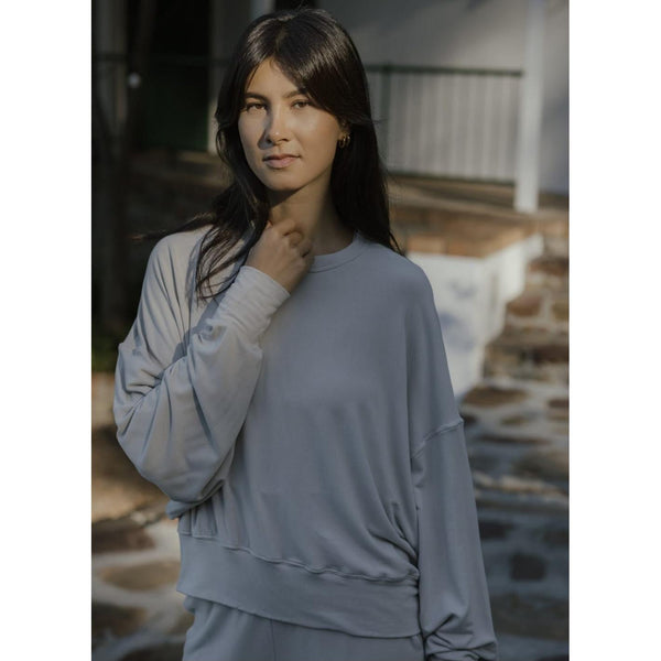 Round Neck Viscose Interlock Top - Purr Clothing - Lila Rose