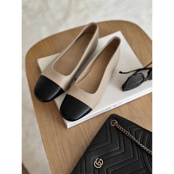 Coco Pump | Nude with black toe