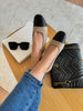 Coco Pump | Nude with black toe
