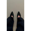 Elle - Pointed Pump | Black Leather