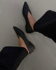 Elle - Pointed Pump | Black Leather