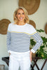 Zinnia Cotton Stripe Crew Knit