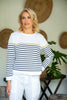 Zinnia Cotton Stripe Crew Knit