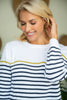 Zinnia Cotton Stripe Crew Knit