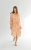 Evie Dress | Coral lime print
