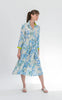 Delilah Dress | blue & green flower
