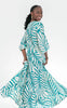 Aniston Dress | blue & pink dot print