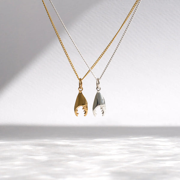 Silver Lobster claw pendant