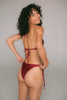 Bikini Bottom High Leg | Maroon