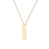 Rectangle Tag Necklace | Brass