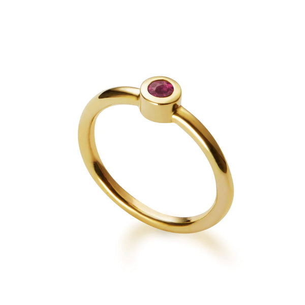 Gemstone Ring 3mm | Rhodolite