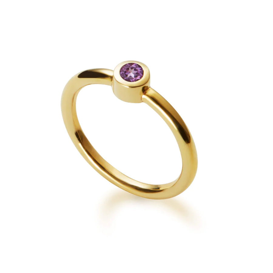 Gemstone Ring 3mm | Amethyst