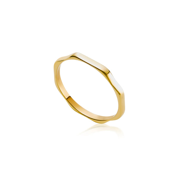 Wiggle Stack Ring | Brass