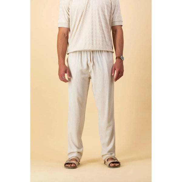 Pant pull- on  Linen Twill | Off White - Purr Clothing - Chaos & Calm