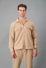 Overshirt Brushed Knit | Caramel