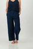 Kalani Cotton Wide Leg Pants | Nautical Navy