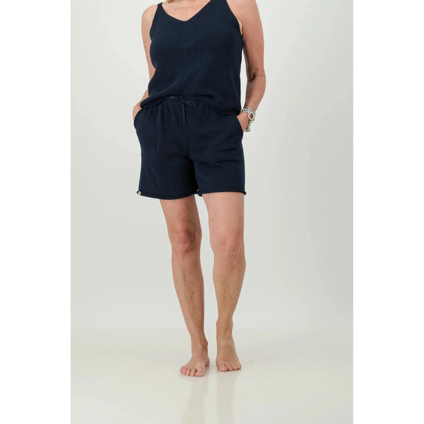 Belize Cotton Knit Short | Navy
