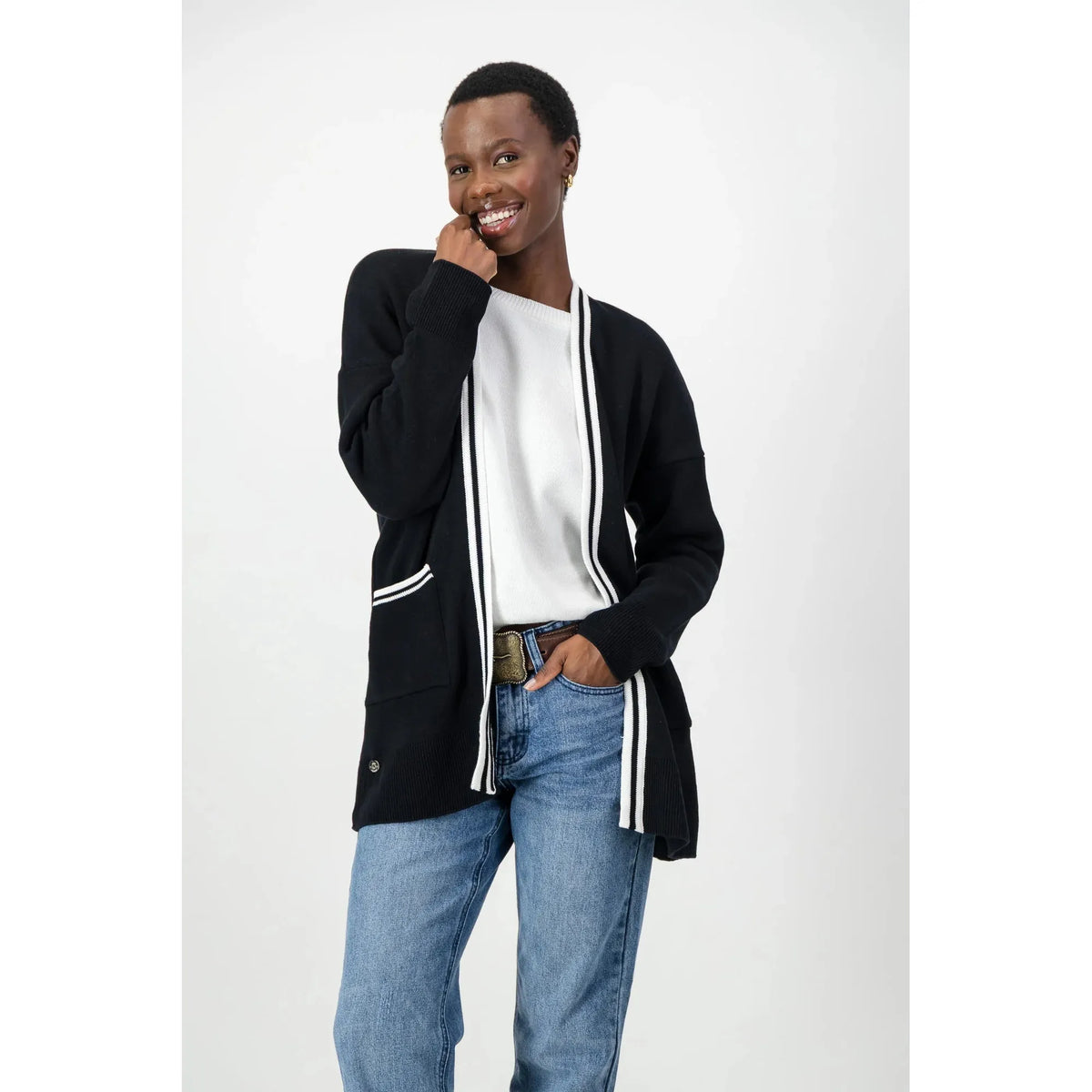 Wren Cotton Boyfriend Cardigan– Purr Clothing