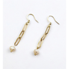 paperclip pearl earrings