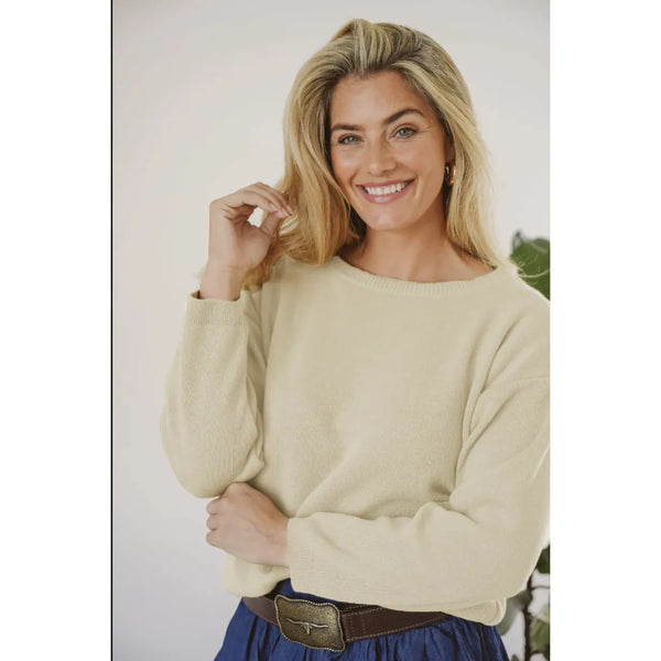 Sasha Cotton Round - Neck Knit - Purr Clothing - Just Cruizin