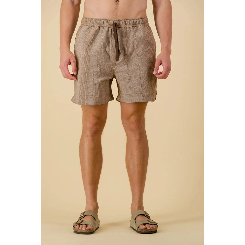 Short  Cotton Kikoi |  Brown Cord - Purr Clothing - Chaos & Calm