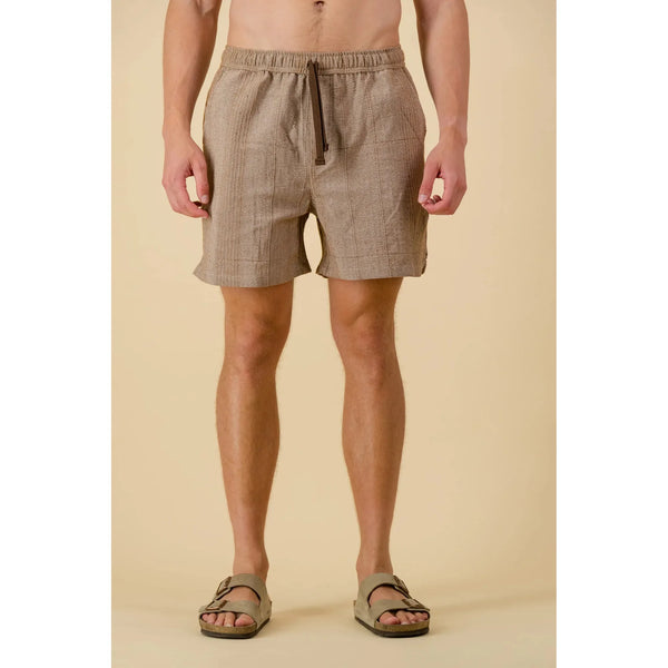 Short  Cotton Kikoi |  Brown Cord - Purr Clothing - Chaos & Calm