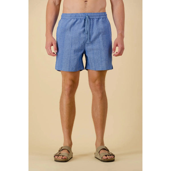 Short  Cotton Kikoi |  Cobalt Cord - Purr Clothing - Chaos & Calm