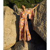Coco Wrap Dress | Abstract Coral - Purr Clothing - Beach Cult