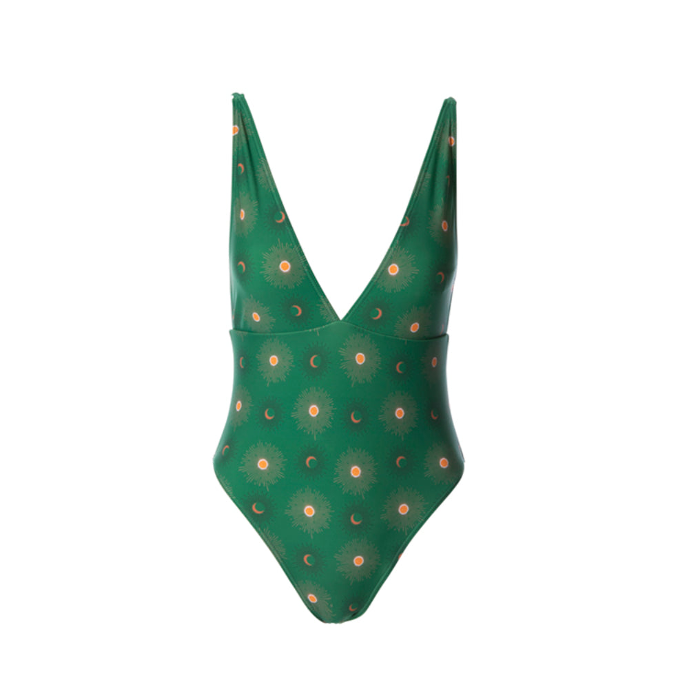 Helena One-Piece Swimsuit | Emerald Moon - Purr Clothing - Beach Cult