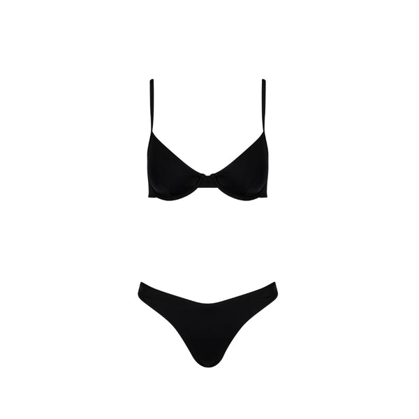Nila Bikini Bottom | Black - Purr Clothing - Beach Cult