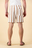 shorts | cotton mocha wide stripe