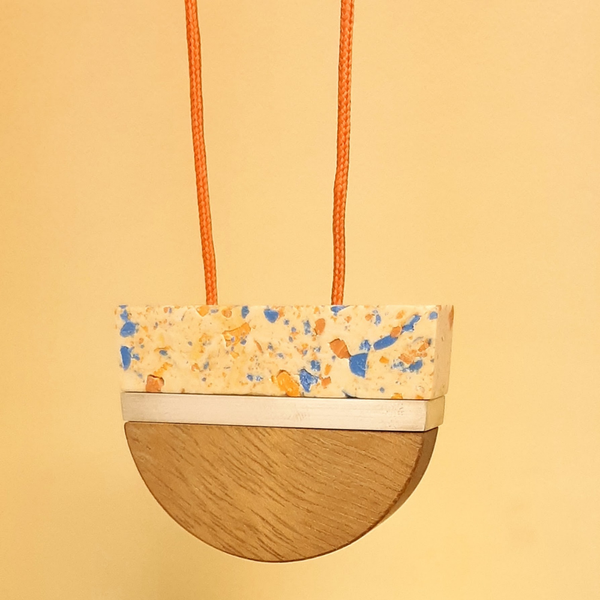 Half Round Iroko Wood Pendant - Purr Clothing - Dor & Kie Objects