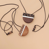 Half Round Kiaat Wood Pendant - Purr Clothing - Dor & Kie Objects