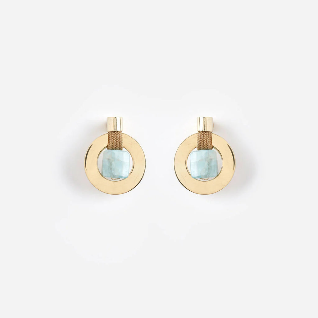 Kimiya Earring | Khaki Aquamarine - Purr Clothing - Pichulik